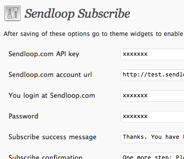 Sendloop WordPress plug-in